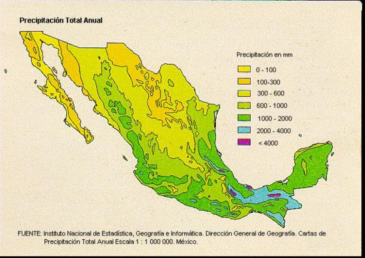 եղանակային քարտի համար Մեքսիկայի
