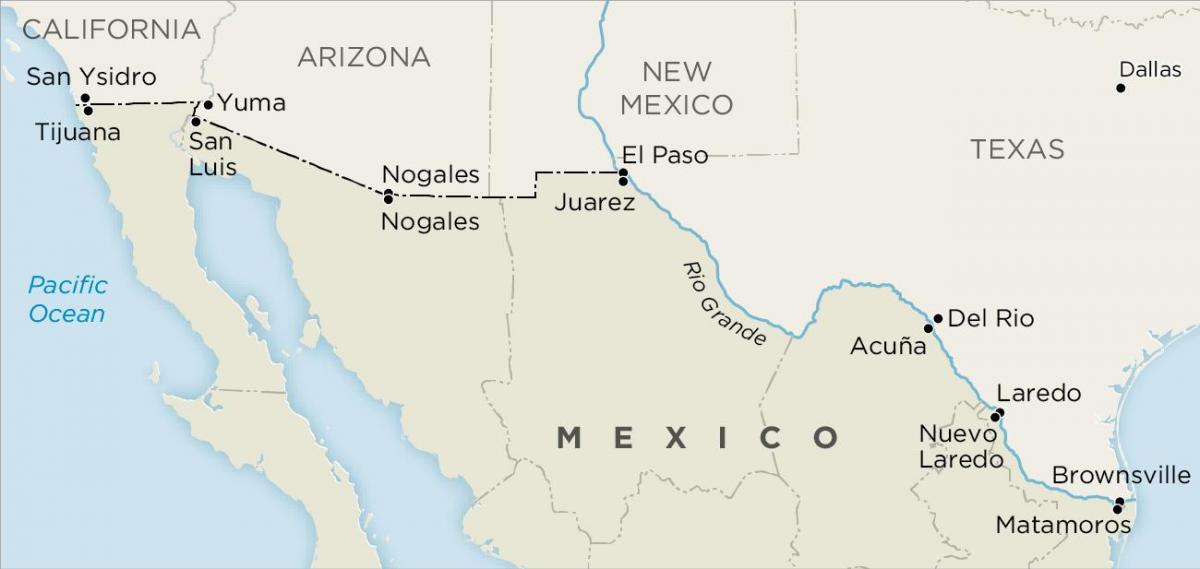 ԱՄՆ-ի եւ Մեքսիկայի սահմանի քարտեր