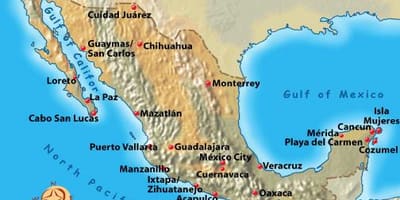 Մեքսիկայում արձակուրդ քարտեզի վրա