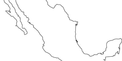Մեքսիկայի ուրվագծային քարտեզ