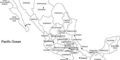 Մեքսիկայի ճանապարհային քարտեզ