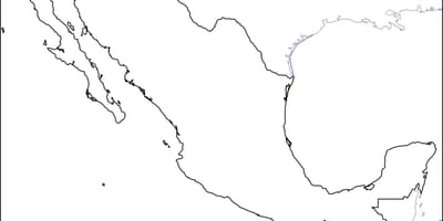 Ուրվագծային քարտեզ Մեքսիկայի