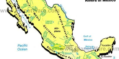Քարտեզ գոռ Մեքսիկա տատանվում