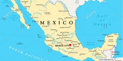 Մեքսիկայի քաղաքի քարտեզի վրա